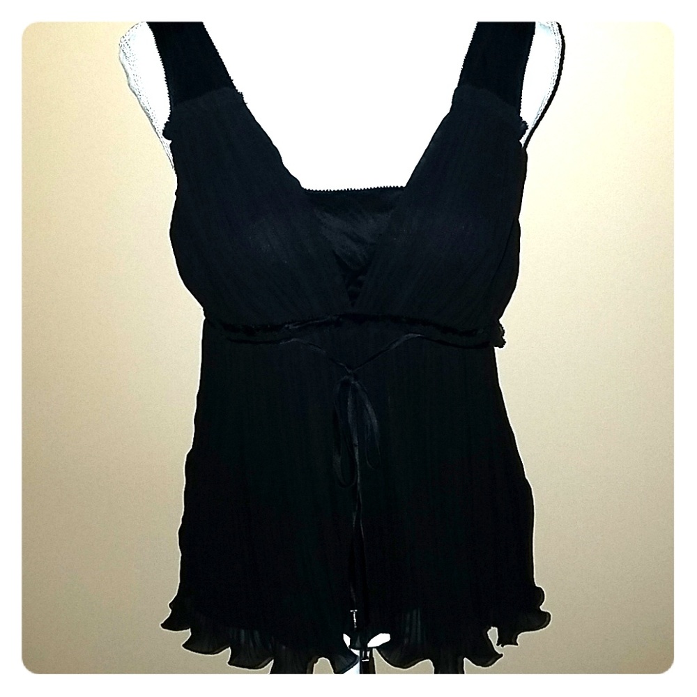 WHBM black lauered tank top
